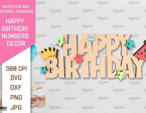 Decoracion De Feliz Cumpleanos Creativo Digital