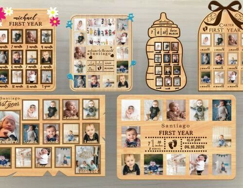 Marco De Fotos De Mi Primer Ano 6 Creativo Digital