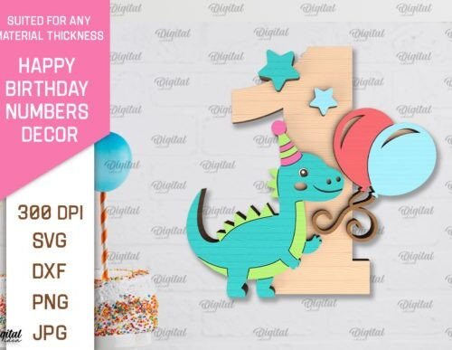 Numero 1 De Feliz Cumpleanos Creativo Digital