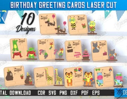 Paquete De Tarjetas De Cumpleanos 2 Creativo Digital