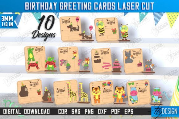 Paquete De Tarjetas De Cumpleanos 2 Creativo Digital