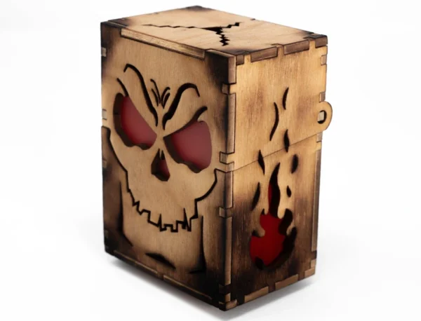 Caja De Cartas Skull Flame Creativo Digital