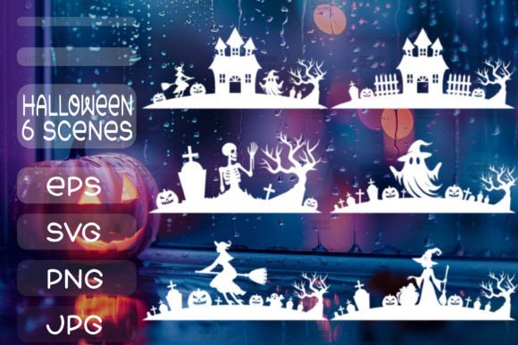 6 Calcomanias De Halloween Para Ventanas Creativo Digital