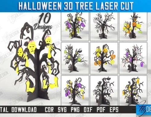 Halloween-3D-Tree-creativo-digital Halloween 3D Tree Creativo Digital