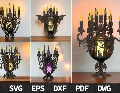 Halloween-Gothic-Chandelier-creativo-digital Halloween Gothic Chandelier Creativo Digital