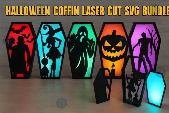 Halloween Spooky Coffin Box Creativo Digital