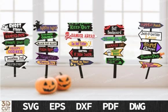 Halloween Street Sign Creativo Digital