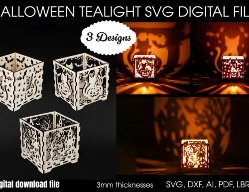 Halloween-Tealight-Lantern-creativo-digital Halloween Tealight Lantern Creativo Digital