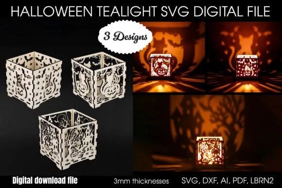 Halloween Tealight Lantern Creativo Digital