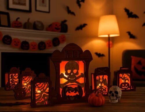 Halloween-Tombstone-Lanterns-creativo-digital Halloween Tombstone Lanterns Creativo Digital