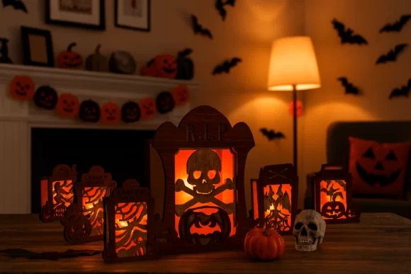 Halloween Tombstone Lanterns Creativo Digital