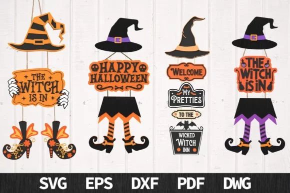 Halloween Witch Door Creativo Digital