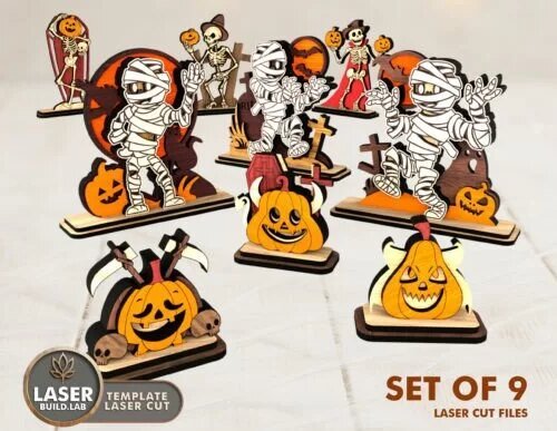 Halloween-Wooden-Figurines-creativo-digital Halloween Wooden Figurines Creativo Digital