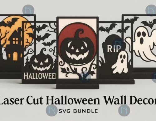 Laser Cut Halloween Wall Decor Creativo Digital