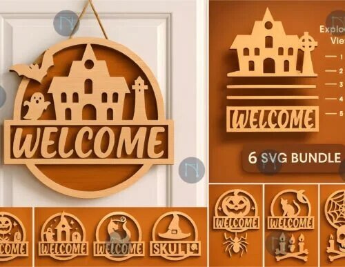 Laser Cut Halloween Welcome Creativo Digital