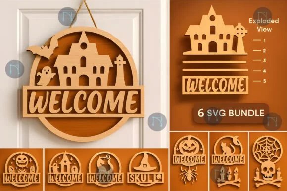 Laser Cut Halloween Welcome Creativo Digital