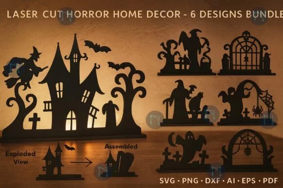 Laser Cut Horror Home Decor Creativo Digital