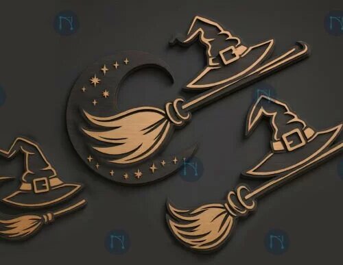 Witch Broom Multilayer Creativo Digital