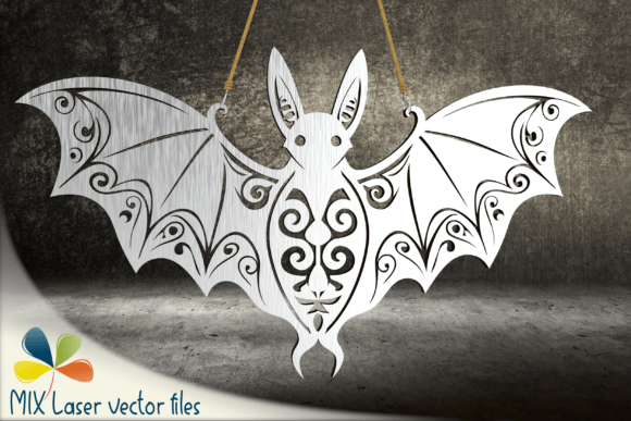 Adorno De Murcielago De Halloween Creativo Digital