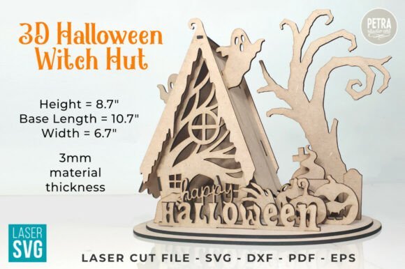 Cabana De Bruja De Halloween Creativo Digital