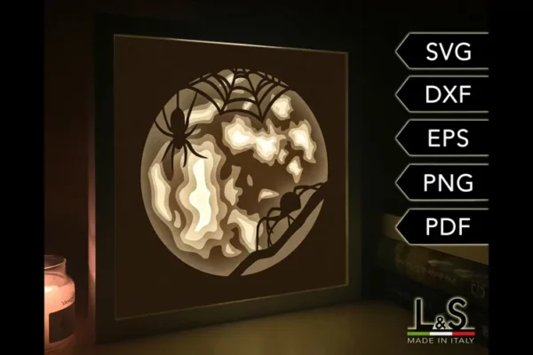 Caja De Sombras De Halloween Creativo Digital