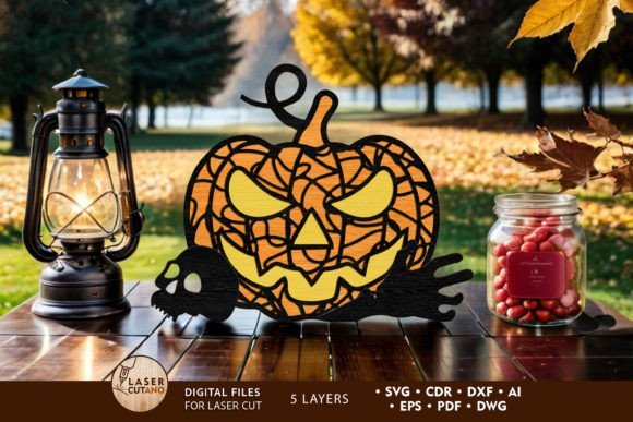 Calabaza Decorativa Para Halloween Creativo Digital