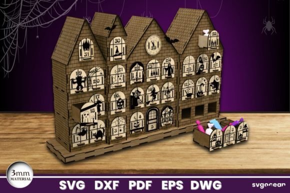 Calendario De Adviento De Halloween Creativo Digital