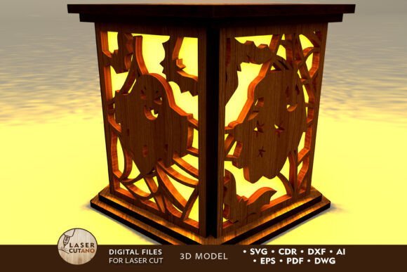 Candelabro De Halloween Con Fantasmas Creativo Digital