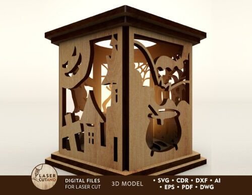 Candelabro Espeluznante De Halloween Creativo Digital