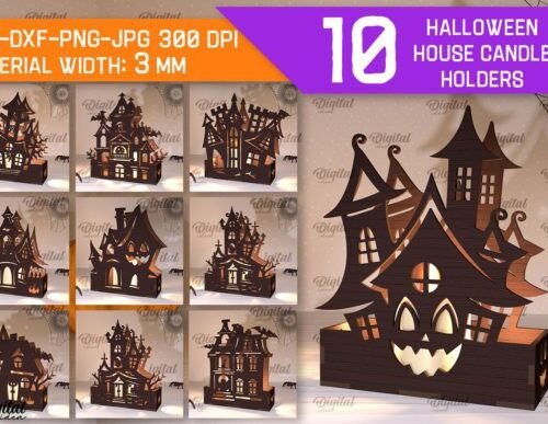 Candelabros Para Casa De Halloween Creativo Digital