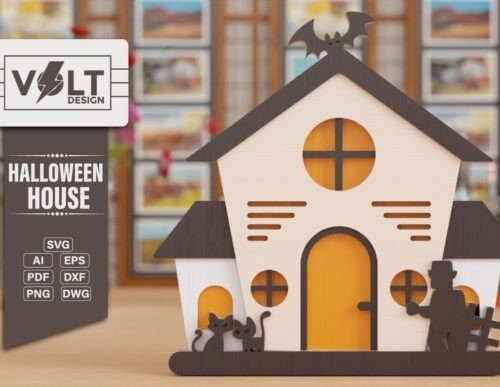 Casa De Halloween 3d Creativo Digital