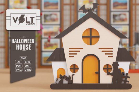 Casa De Halloween 3d Creativo Digital