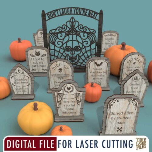 Cementerio Divertido Halloween Creativo Digital