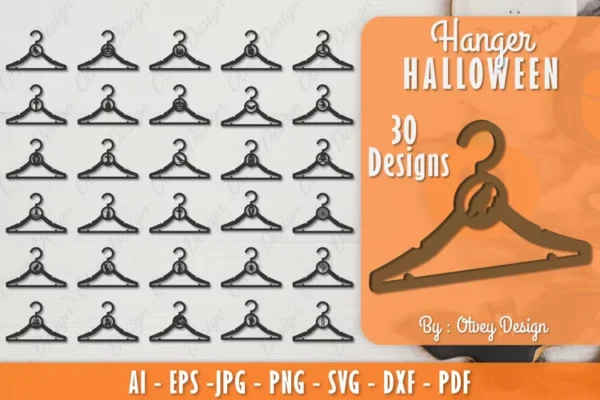 Percha De Halloween Creativo Digital