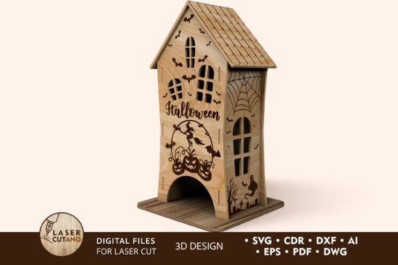 Plantilla De Casa Con Diseno De Halloween Creativo Digital