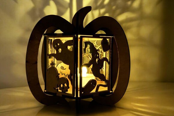 Plantilla De Linterna De Calabaza De Halloween Creativo Digital