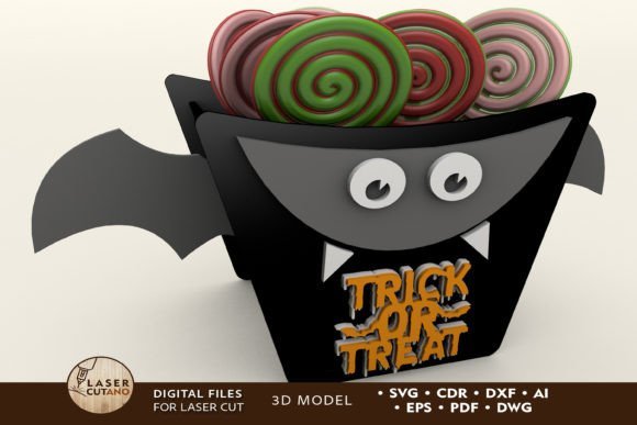 Plantilla Para Cortar Bolsas De Caramelos Con Forma De Murcielago Para Halloween Creativo Digital