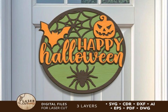 Plantilla Recortable Para Colgar En La Puerta De Halloween Creativo Digital