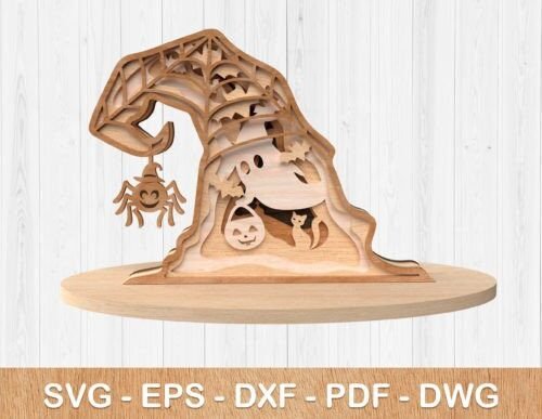 Sombrero De Bruja De Halloween Creativo Digital