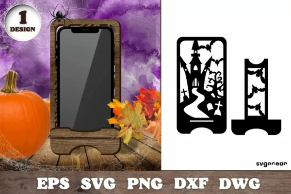 Soporte Para Telefono Con Forma De Casa Embrujada Creativo Digital