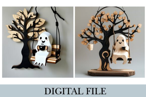 Un Fantasma De Halloween Con Una Taza De Cafe Creativo Digital