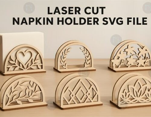 Laser Cut Napkin Holder SVG 125710197 Creativo Digital