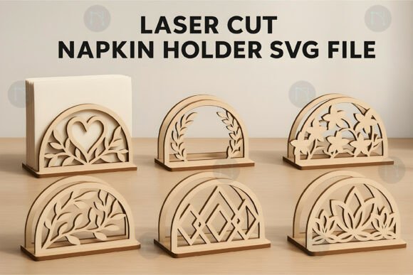 Laser Cut Napkin Holder SVG 125710197 Creativo Digital