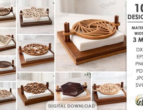 Napkin Holders Bundle Laser Cut 143698470 Creativo Digital