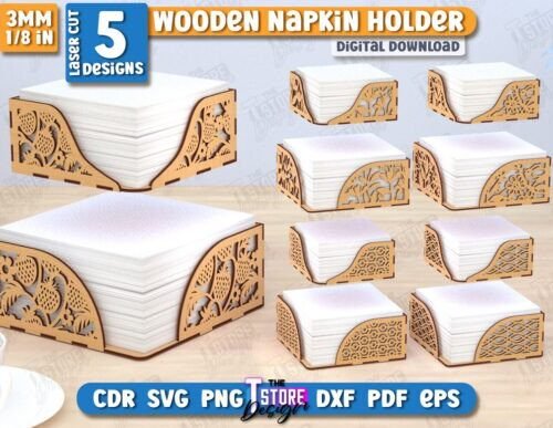 Napkin Holders Laser Cut Bundle 120025924 Creativo Digital