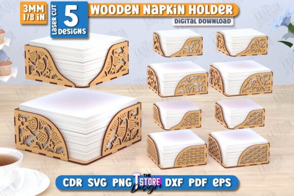 Napkin Holders Laser Cut Bundle 120025924 Creativo Digital