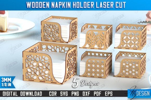 Wooden Napkin Holder Bundle 118284259 Creativo Digital