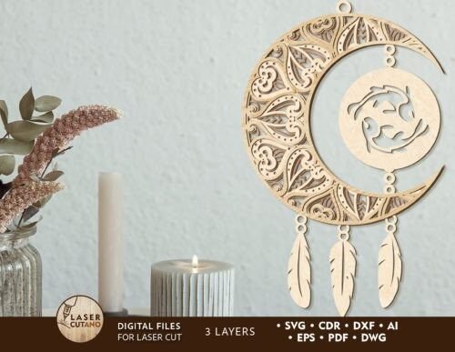 Atrapasuenos Piscis Creativo Digital