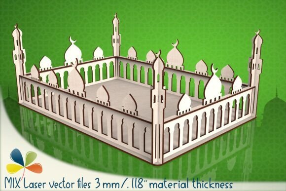 Caja De Dulces Para La Mezquita De Ramadan Creativo Digital