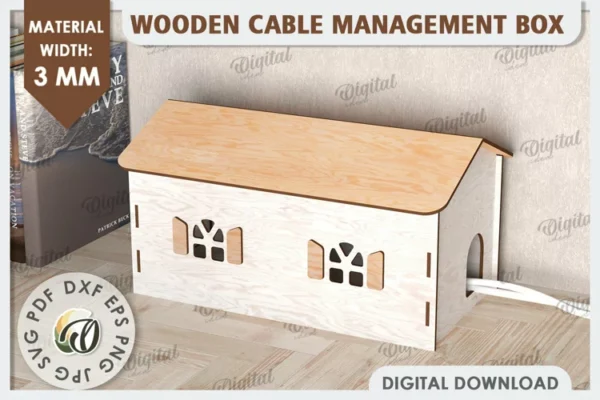 Caja De Madera Para Guardar Cables 4 Creativo Digital